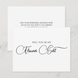 Notas Cartão de Proposta de Menina de Flores com Letra S