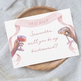 Notas Cartão de Proposta Personalizada Bridesmaid Legal 