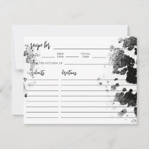 Notas Cartão de Receita do Chá de panela Ocidental da Sa