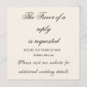 Notas Cartão de Resposta Inicial de Casamento Coroa