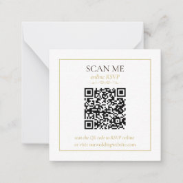 Notas Cartão de RSVP de Casamento Minimalista com Monogr