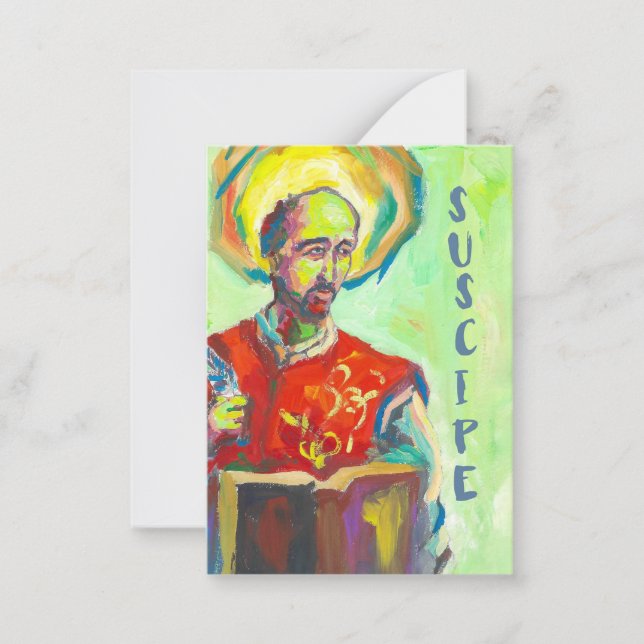 Notas cartão de Santo Inácio de Loyola (Frente)