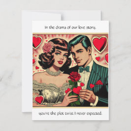 Notas Cartão de São Valentim vintage atrevido com citaçã