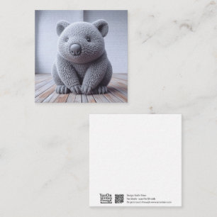 Notas Cartão de Saudação Crochet Wombat
