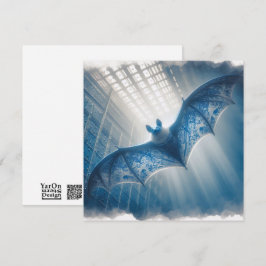 Notas Cartão de Saudação de Bat Porcelana Azul