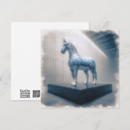 Notas Cartão de Saudação de Cavalo Porcelanês Azul