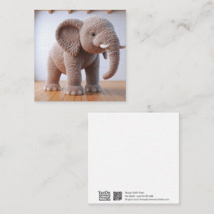 Notas Cartão de Saudação de Elefante Crochet