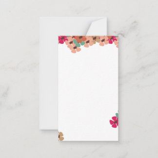 Notas Cartão de Saudação Floral Colorido Elegante