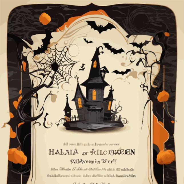 Notas Cartão de saudação Halloween (Halloween Invitation Card)