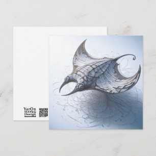 Notas Cartão de Saudação Manta-Ray de Papel Rolado da Re
