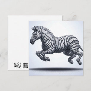 Notas Cartão de Saudação Zebra com Papel Revista Rolado