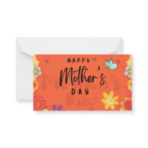 Cartão de Tipografia Retro Floral do Dia das Mães