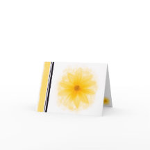 Cartão de vazio de flor amarela