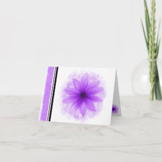 Notas Cartão de vazio de flor púrpura