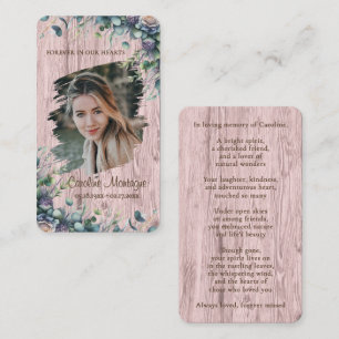 Notas Cartão Memorial de Foto Floral Rústica Personaliza