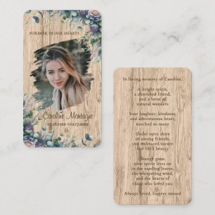 Notas Cartão Memorial de Foto Floral Rústica Personaliza