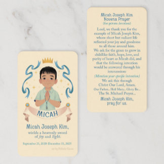 Notas Cartão Novena de Micah J. Kim