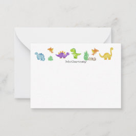 Notas Cartão Personalizado de Dinossauro
