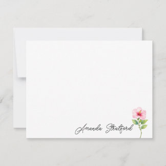 Notas Cartão Personalizado de Hibisco