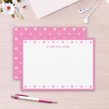 Cartão Personalizado de Margaridas e Corações Rosa