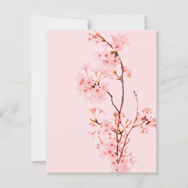 Notas Cartão Plano de Flor de Mármore Rosa (Frente)