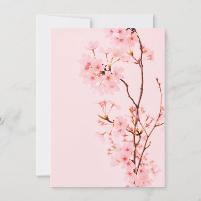 Notas Cartão plano de flor de mármore rosa (Verso)