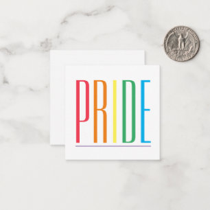 Notas Cartão Plano Quadrado de 2,5" PRIDE