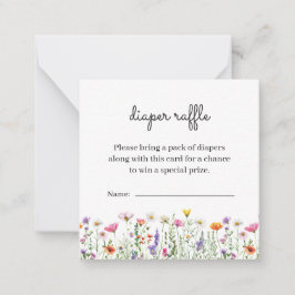 Notas Cartão Raffle para Fralda de Flor Selvagem