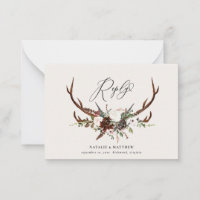 cartão RSVP de resposta de casamento do estágio de