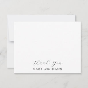 Notas Casamento Elegante Obrigado Cartão Branco De Nota 