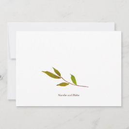 Notas Casamento Elegante Simples Obrigado e Cartão de No