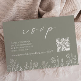 Notas Confirmação de Casamento em Verde Sage | Cartão de