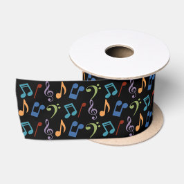 Notas da música do arco-íris (preto)