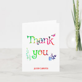 Notas de agradecimento Personalizado, letras arco-