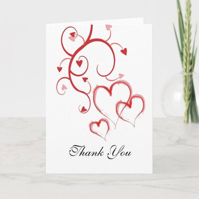 Notas de Agradecimento Red Heart Swirls (Frente)