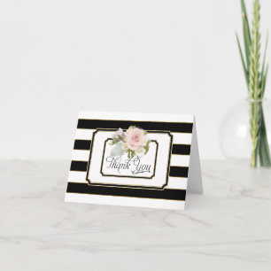 Notas de Agradecimento Rose Floral Art Déco Listra