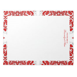 Notas de Amor Itriciadas - Bloco de Notas Vermelho