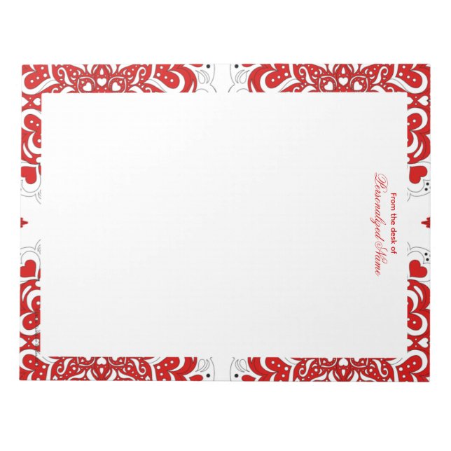 Notas de Amor Itriciadas - Bloco de Notas Vermelho (Frente)