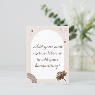 Notas de Boho Minimalistas Brown Personalizáveis