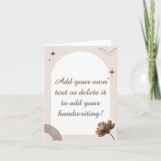 Notas de Boho Minimalistas Brown Personalizáveis