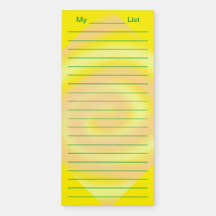 Notas de espiral laranja amarelo da lista personal