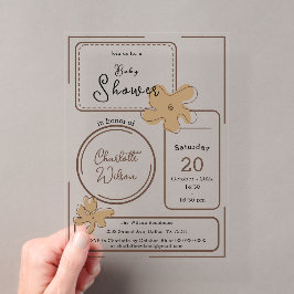 Notas de Flores em Estilo Minimalista para Chá de