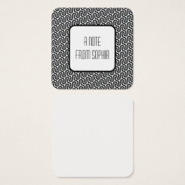 Notas de Mensagem de Padrão Retroativo Preto e Bra