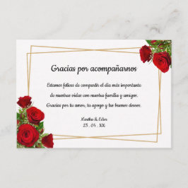 Notas de Mesa Rosa Carmesim Recepção Espanhola