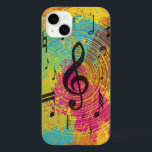 Notas de música brilhantes sobre explosão de cores<br><div class="desc">Única e atraente, esta design de música legal e retrorativa apresenta notas musicais em um padrão circular com uma grande clave tripla no centro, sobre um alto salto de tinta e fundo de túnel psíquico. Saudamos solicitações personalizadas, contate-nos através da nossa loja com sua solicitação antes da compra e ficaremos...</div>