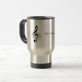Notas de Música Caneca de viagem Personalizada