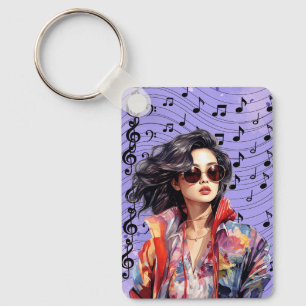 notas de música Chaveiro