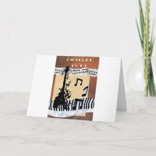 notas de música dança de guitarra feliz