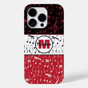 Notas de música em preto vermelho e branco Case-Ma