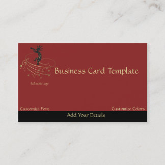 Notas de música Logotipo Kokopelli Cartão de visit